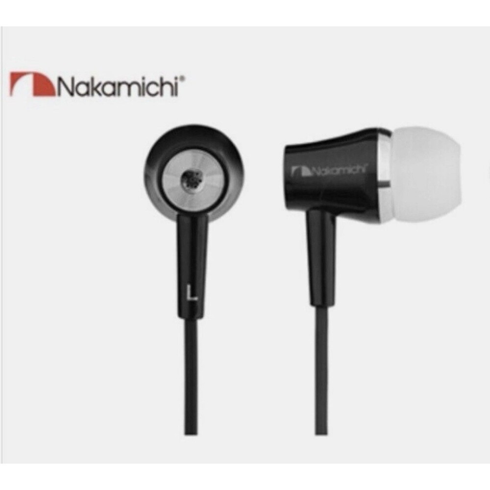 NAKAMICHI CE100 WIRED EAR BUDS W/ MIC - BLACK - BRAND NEW!